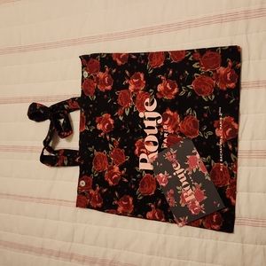 Rouje tote bag floral red and black